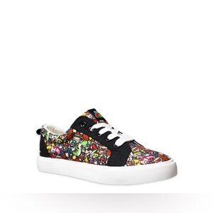 Nintendo Super Mario Bros  Lace Up Low Top Shoes Size 4 big boys